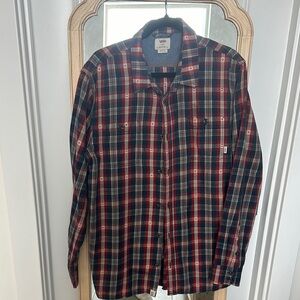 Vans Red and Blue Plaid Shirt